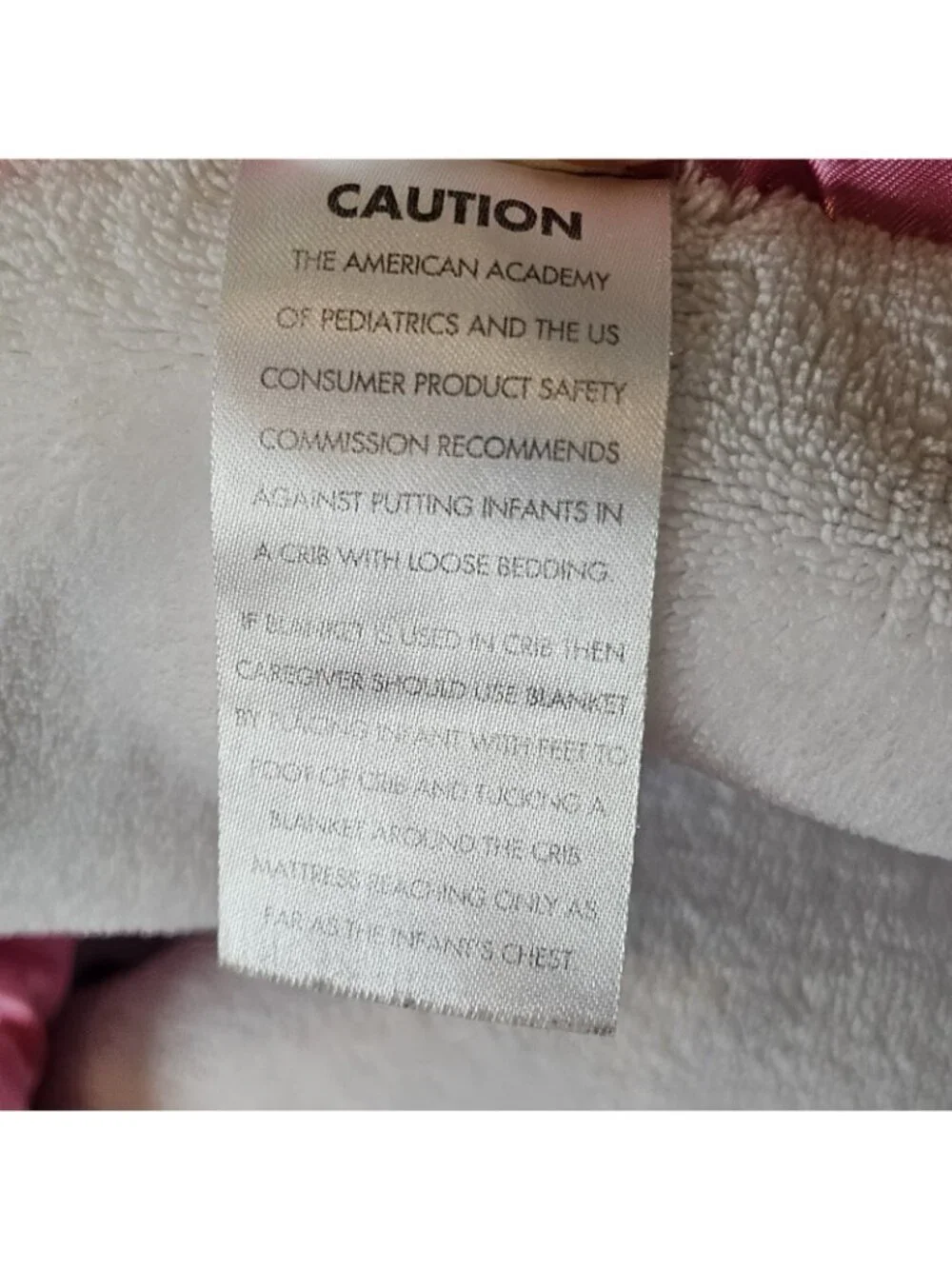A.D Sutton & Sons Baby Blanket Owl White‎ Pink Hearts Satin Trim 29